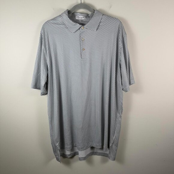 Peter Millar Summer Comfort Performance Golf Polo Geometric XL - Picture 1 of 5